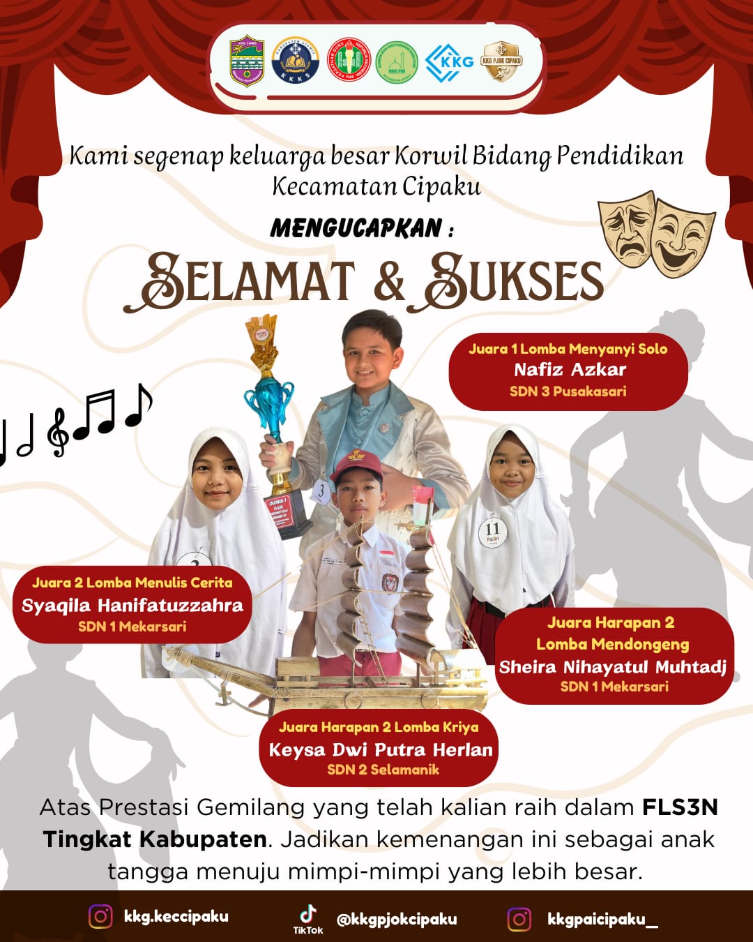 SDN 1 Mekarsari Cipaku Raih Prestasi FLS3N Kabupaten Ciamis 2026