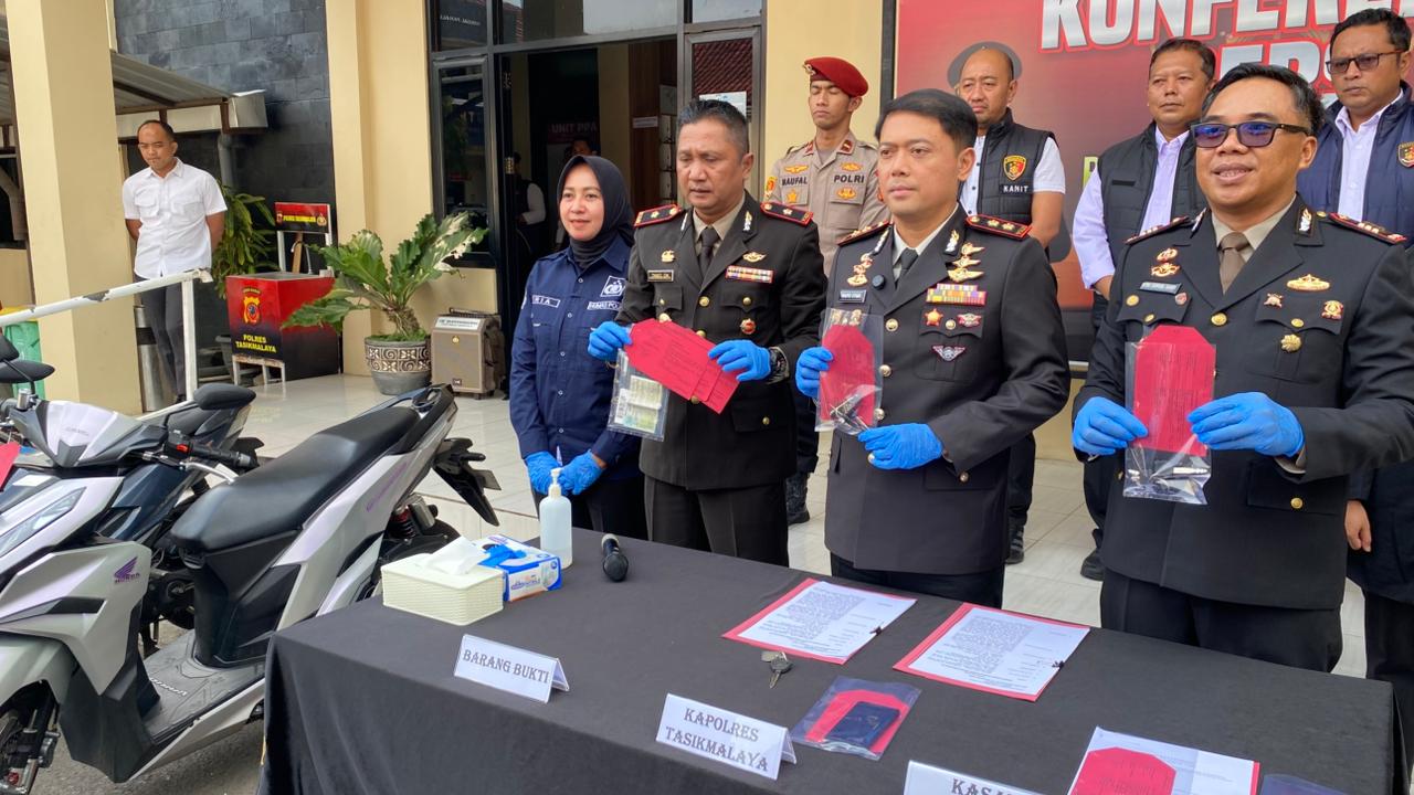 Polisi Tasikmalaya Tangkap Pelaku Curanmor Spesialis Motor