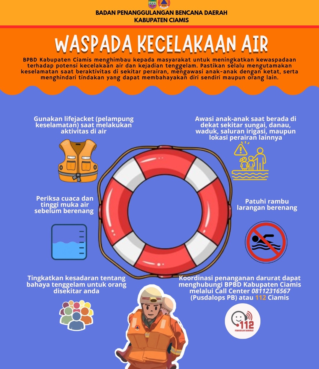 Waspada Kecelakaan Air, BPBD Ciamis Imbau Masyarakat Utamakan Keselamatan