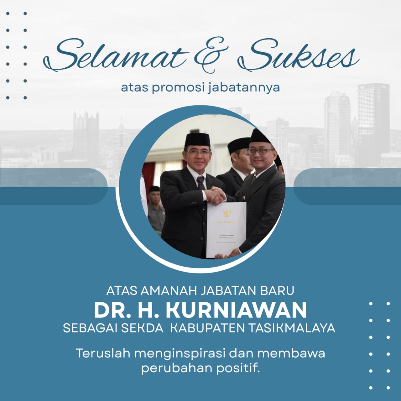 Profil H. Kurniawan, Sekda Baru Kabupaten Tasikmalaya yang Sarat Prestasi